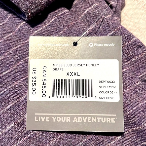 Eddie Bauer Men’s Jersey Henley - Picture 3 of 3